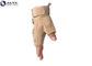 Custom Military Tactical Gloves Half Finger Airsoft Cycling Polyester Material