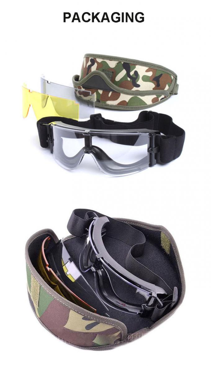 Kuloodporne niestandardowe okulary ochronne UV400 Ochronne gogle wojskowe 2018