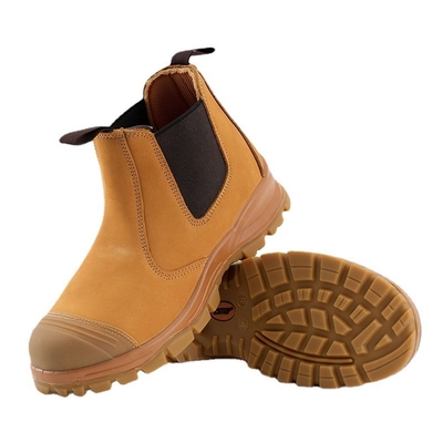 Elastic Chelsea Boot Cowhide Safety Shoes