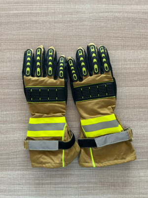 Emergency Rescue Fire Fighting Fireman 3D Fire Fighter Glove With Reflective Strap