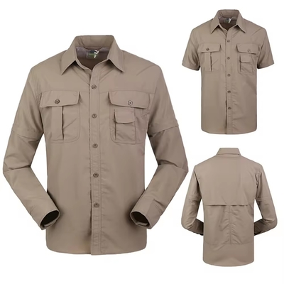 Outdoor Anti-UV Nylon Spandex Casual Shirt Fashion Style Quick Drying Short & Long Sleeve Fishing Shirt Casual For Man
