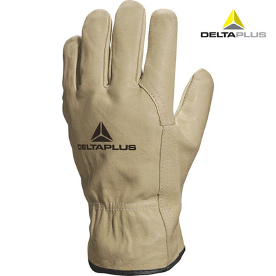 Deltaplus Cowhide Leather Hand Protective Safety Working Gloves for Men and women Driving&Handling