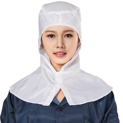 Włókno poliestrowe bez pręta Lint Fiber Electronic Factory ESD Work Hoods Cleanroom ESD Shawl Cap